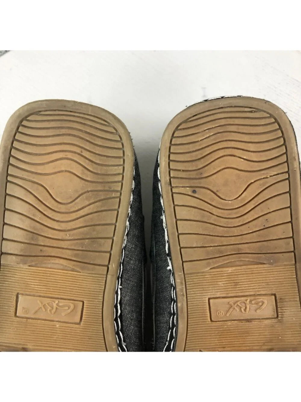 GBX Buckle Men's Size 9M Sesto II Black White Fabric Lace-Up Boat Shoes
